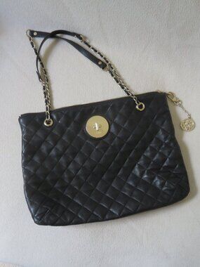 DKNY Quilted Black Leather Purse